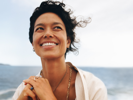 Smiling Perimenopausal Woman