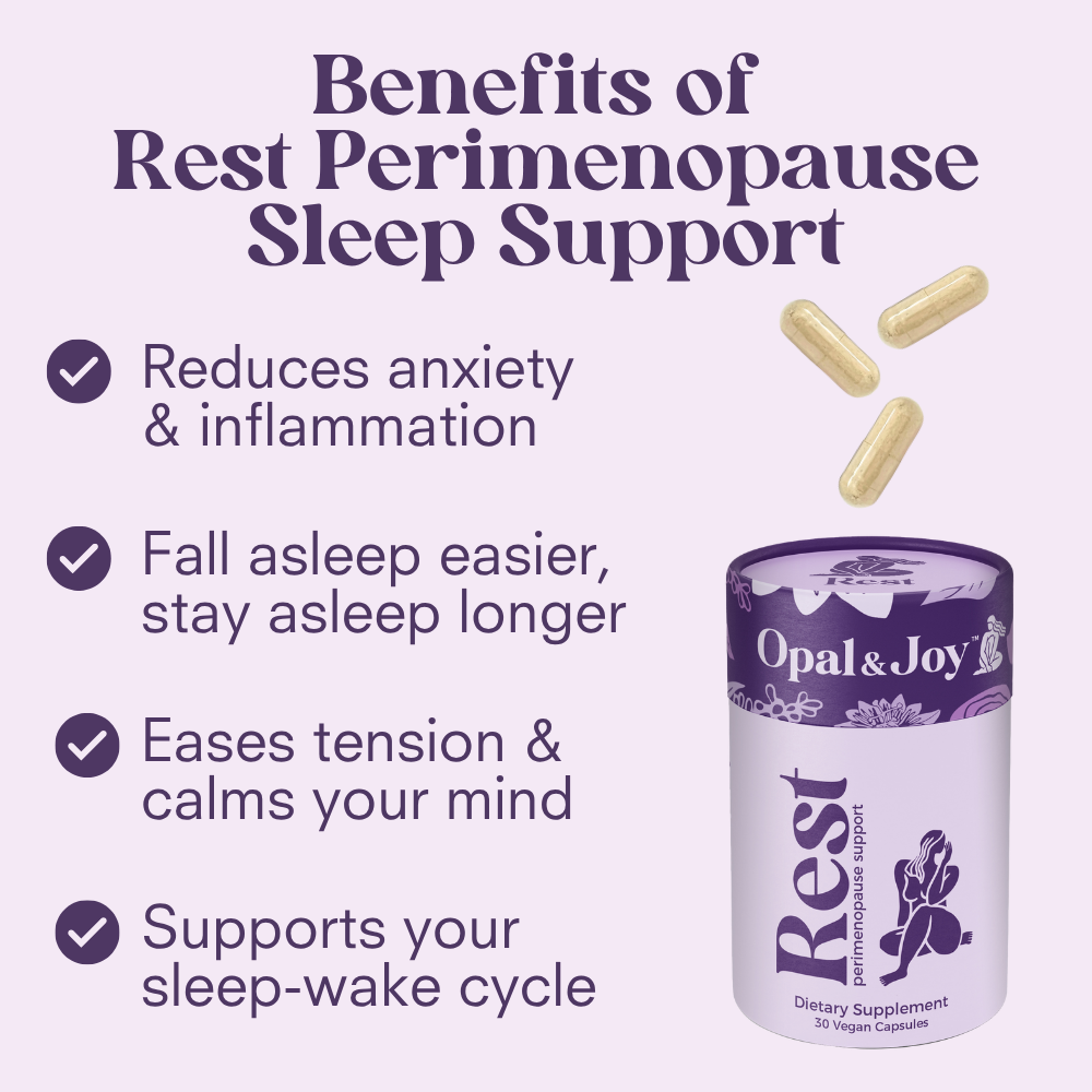 benefits of Rest perimenopause Sleep Support 30 day Supply